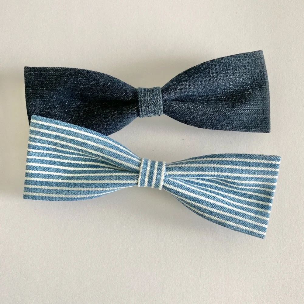 Stylish Denim Hairbows - Picture 1 of 6